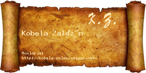 Kobela Zalán névjegykártya
