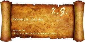Kobela Zalán névjegykártya