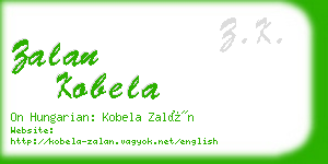 zalan kobela business card